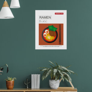 Ramen, Japanese Food, Vector Style Wall Art