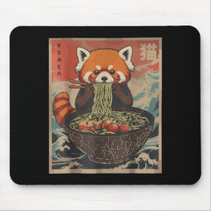 Ramen Japanese Graphic Tees Red Panda Anime Shirts Mouse Pad