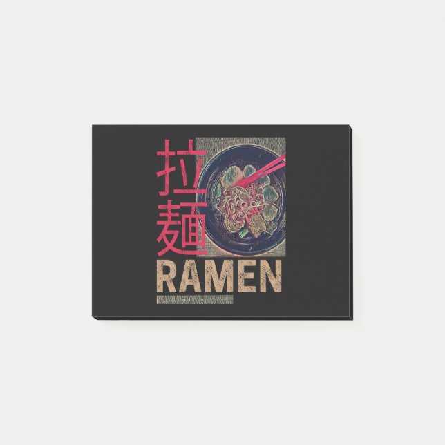 Ramen Japanese Noodle Anime Vintage Post-it Notes (Front)