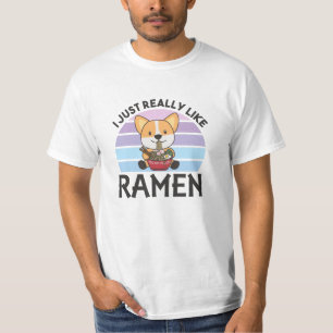 Ramen Japanese Noodles Sweet Corgi Eats Ramen T-Shirt