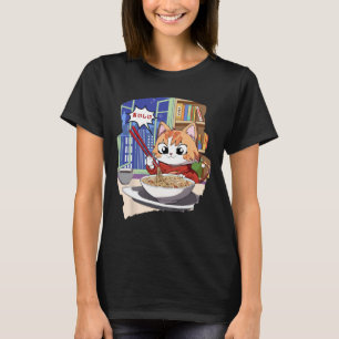Ramen Kawaii Cat Anime  T-Shirt