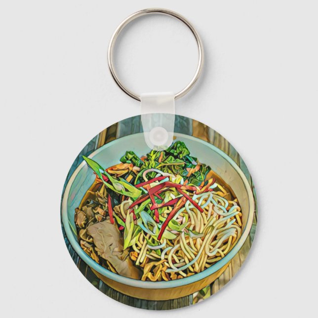 Ramen lover gift key ring (Front)
