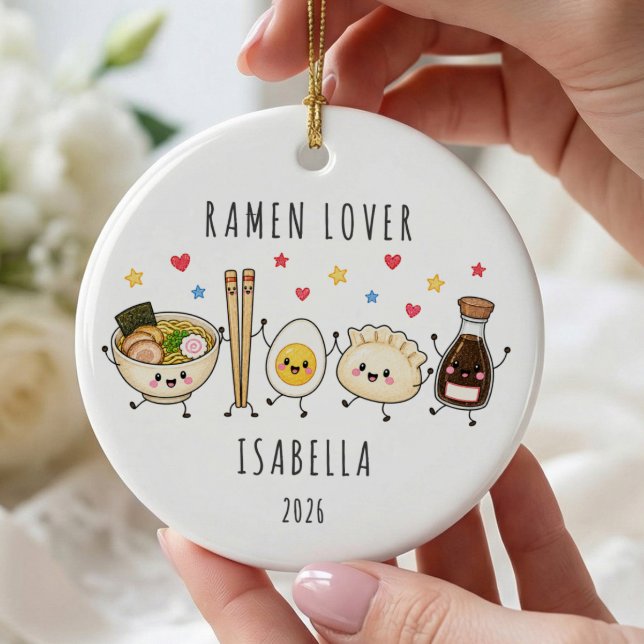 Ramen Lover Personalised Ornament (Creator Uploaded)