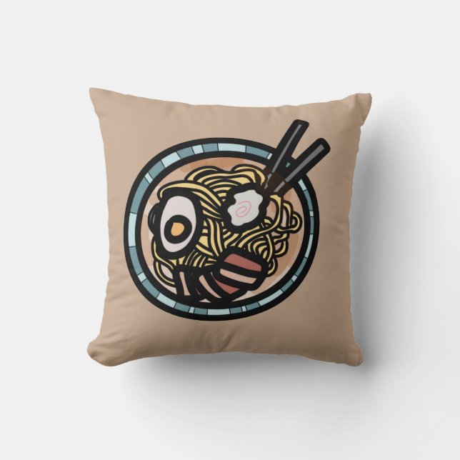 Ramen lovers cute Japanese Cushion (Front)