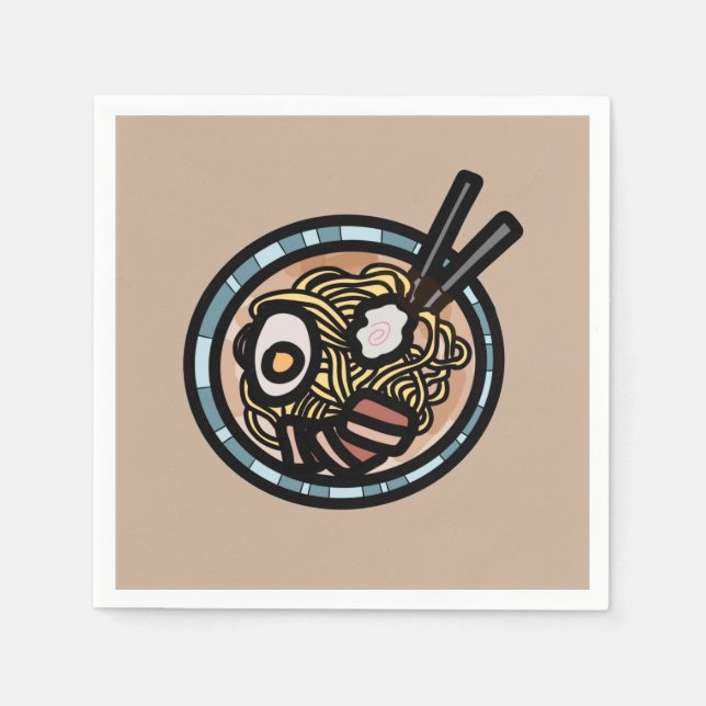 Ramen lovers cute Japanese Napkin (Front)