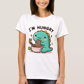 Ramen-Loving Dino: A Hungry Heart T-Shirt