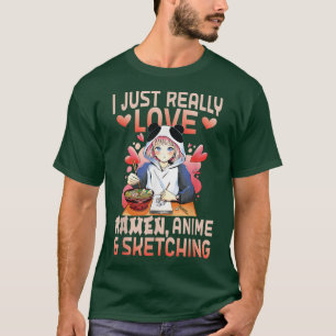 Ramen Merch  Anime lovers  Japanese animation  Ske T-Shirt