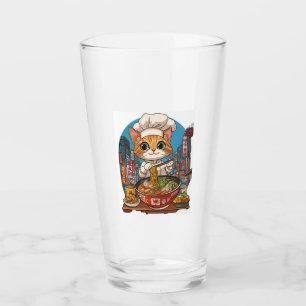 Ramen Neko � Funny Cat Chef Anime Food Glass