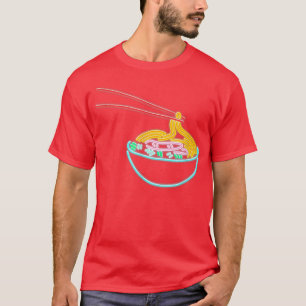 Ramen Noodle Bowl Chopstick Retro T-Shirt