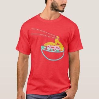 Ramen Noodle Bowl Chopstick Retro  T-Shirt