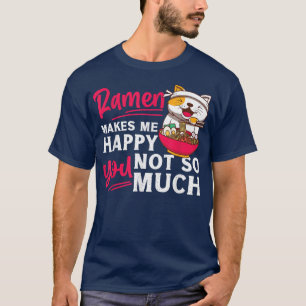 Ramen Noodle Bowl Love Japanese Kawaii Cat Ramen M T-Shirt