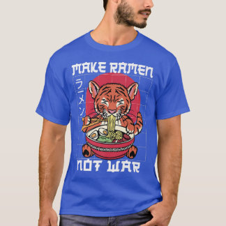 Ramen Noodle Bowl Love Japanese Kawaii Tiger Make  T-Shirt