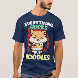 Ramen Noodle Cat Pastel Goth  Lover Kawaii Japanes T-Shirt