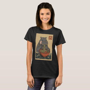 Ramen Noodle Eating: Hippo Women's T-Shirt