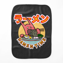Ramen Noodle Monster Ramen Time! Burp Cloth