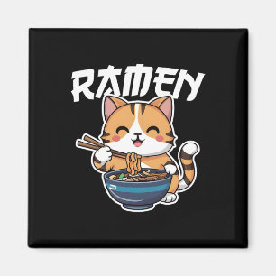 Ramen Noodle Neko Cat Japanese Kawaii Manga Anime  Magnet