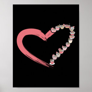 Ramen Noodle Ramen Heart Bowl Love Japanese Kawaii Poster