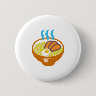 Ramen noodles 6 cm round badge