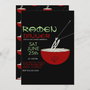 Ramen Noodles Asian Bowl Party Holiday Card
