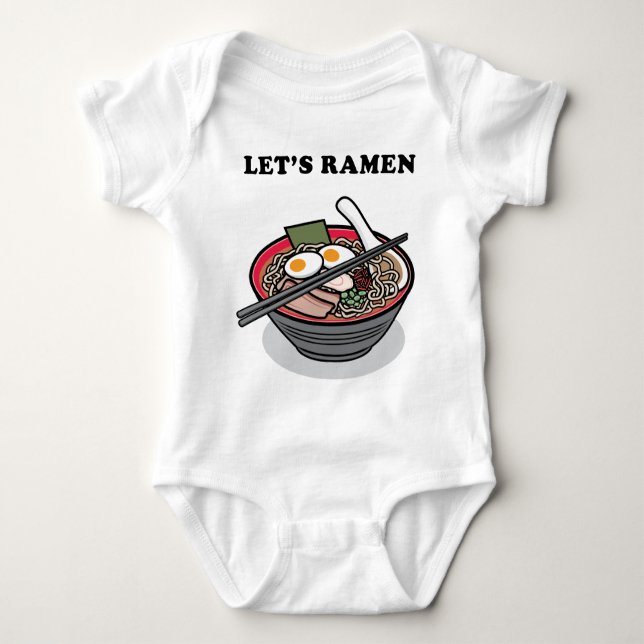 Ramen noodles baby bodysuit (Front)