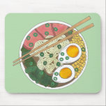 Ramen Noodles Bowl Japanese Food Restaurant Foodie Mouse Pad<br><div class="desc">Design features an original marker illustration of a steaming hot bowl of delicious ramen noodles with pork, corn, eggs, bok choy, and green onions. Perfect for any ramen lover or fan of Japanese food! Lots of coordinating foodie products are also available from this shop! Don't see exactly what you're looking...</div>