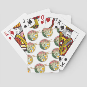 Ramen Noodles Bowl Japanese Food Restaurant Foodie Playing Cards