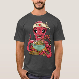 Ramen Octopus Chef Japanese Noodles Octopus Anime T-Shirt
