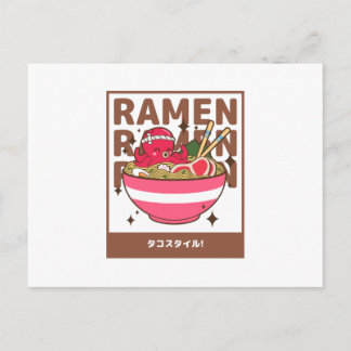 Ramen Octopus Style - Ramen With Octopus Postcard