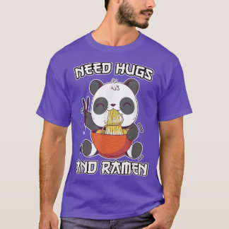 Ramen Panda Need Hugs Anime Noodle Soup  T-Shirt