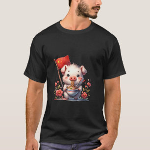 Ramen Pig China Love Noodle Bowl Chinese Food T-Shirt