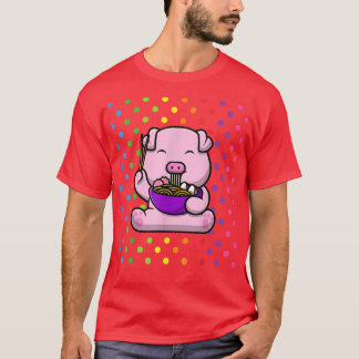 RAMEN Pig Funny Kawaii Decor For Girls Kawaii Rame T-Shirt