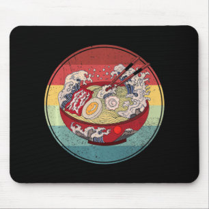 Ramen Retro Style Vintage Anime Japanese Gift Girl Mouse Pad