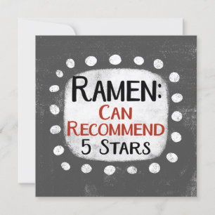 Ramen Review 5 Stars Greeting Card