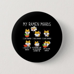 Ramen Shiba Inu Dog Lover Japanese Noodles For Men 6 Cm Round Badge