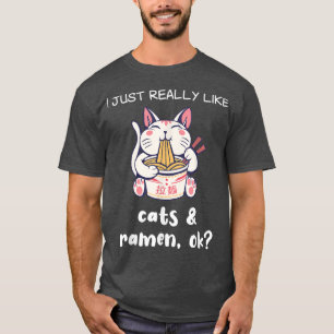 Ramen Shirt Funny Cat Lover Cats and Ramen Noodles