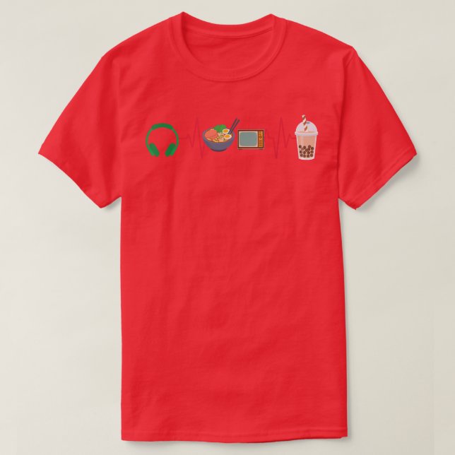 Ramen Shirt K-pop Ramen Boba Bubble Tea K-Drama Lo (Design Front)