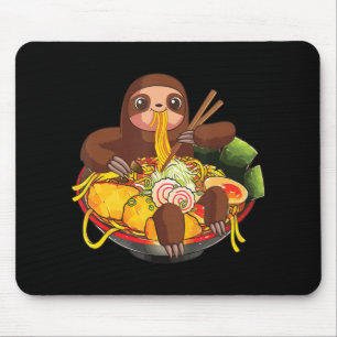 Ramen Sloth Kawaii Anime Japanese Food Gifts Kids Mouse Pad