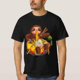 Ramen Sloth Kawaii Anime Japanese Food Gifts Kids T-Shirt