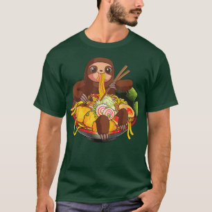 Ramen Sloth Kawaii Anime Japanese Food Gifts Kids T-Shirt