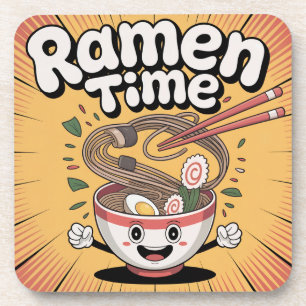 Ramen Time – Cute Cartoon Ramen Bowl Coaster