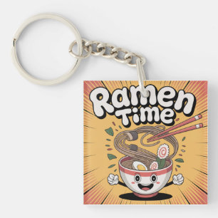 Ramen Time – Cute Cartoon Ramen Bowl Key Ring