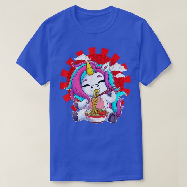 Ramen Unicorn Kawaii Anime Japanese Food Gift Girl T-Shirt (Design Front)