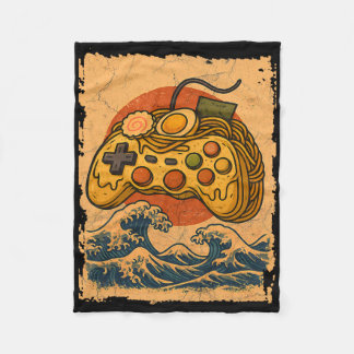 Ramen Video Game Controller  Fleece Blanket