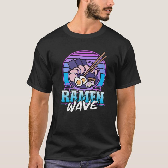 Ramen Wave 90S Retrowave Sunset Pastel Goth 80S Va T-Shirt (Front)