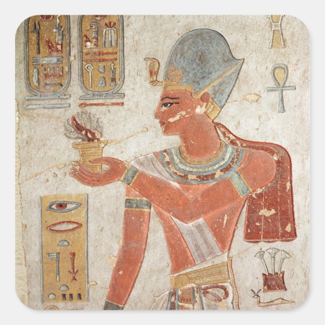 Ramesses III  in battle dress Square Sticker (Front)