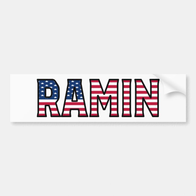 Ramin Name Vorname USA Aufkleber Sticker Auto (Front)