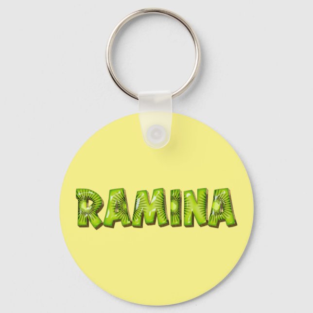 Ramina Name Kiwi Design Keychain (Front)
