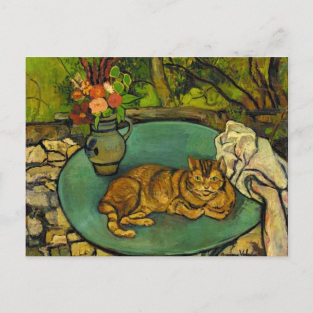 Raminou and Pitcher with Carnations Postcard (Front)