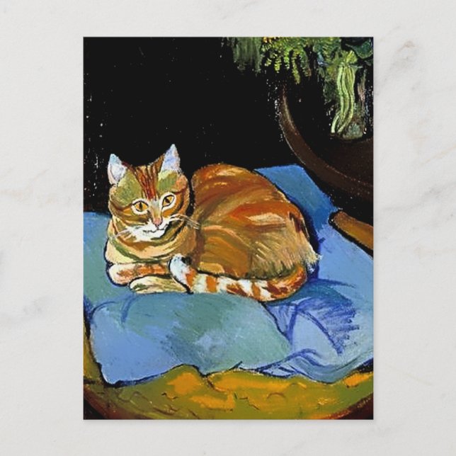 “Raminou on a Blue Blanket” by Suzanne Valadon Postcard (Front)