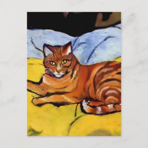 “Raminou on a Yellow Blanket’ by Suzanne Valad Postcard